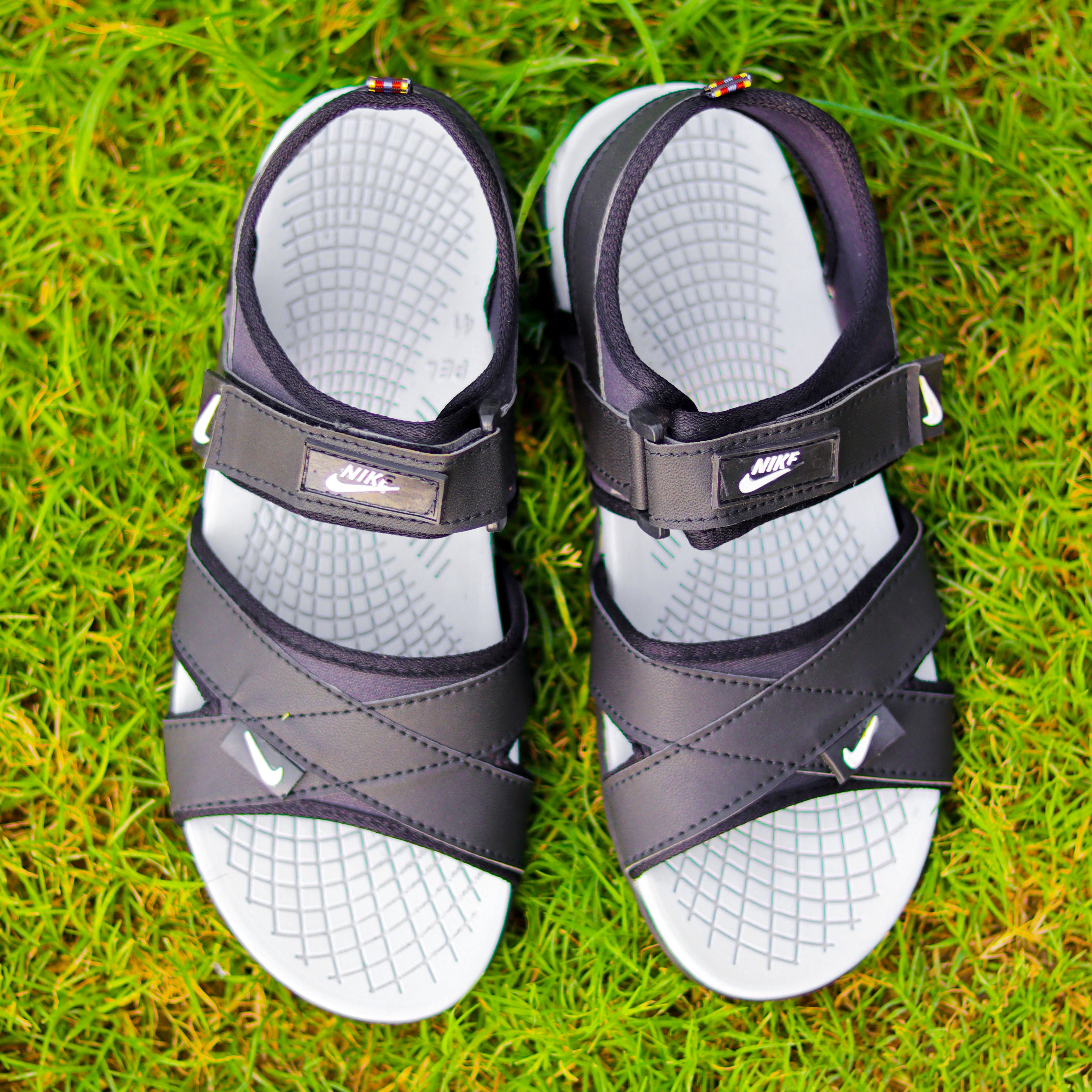 AZ Spot | Men’s Black Cross-Strap Sport Sandals - Rugged Outdoor & Casual Wear