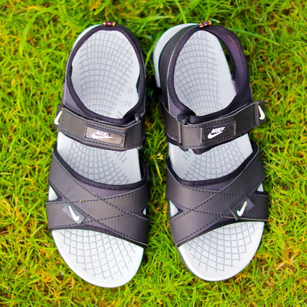 AZ Spot Men’s Midnight Black Cross-Strap Sporty Sandals
