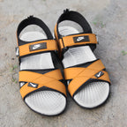 AZ Spot | Men’s Mustard Cross-Strap Sport Sandals - Lightweight & Durable Outdoor Footwear