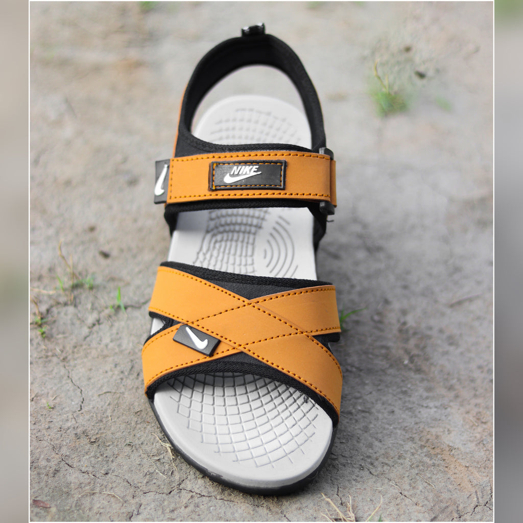 AZ Spot | Men’s Mustard Cross-Strap Sport Sandals - Lightweight & Durable Outdoor Footwear