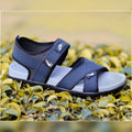 AZ Spot Men’s Navy Blue Cross-Strap Sporty Sandals