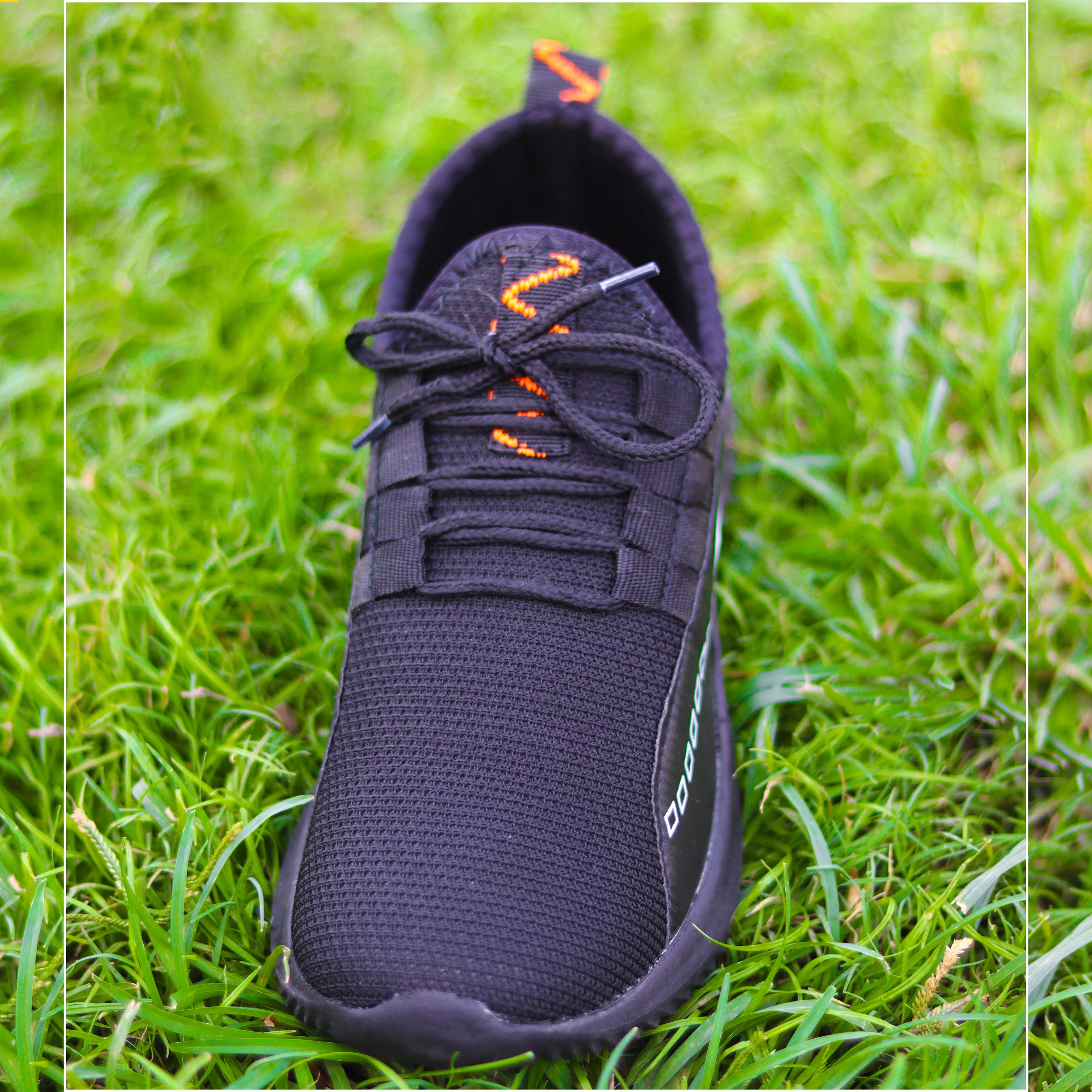 AZ Spot Men's Black Sporty Mesh Sneakers – Lightweight Training & Walking Shoes with Cushioned Sole