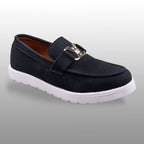 AZ Spot Men's Royal Black Suede Loafers – Premium Slip-On Party & Casual Formal Shoes