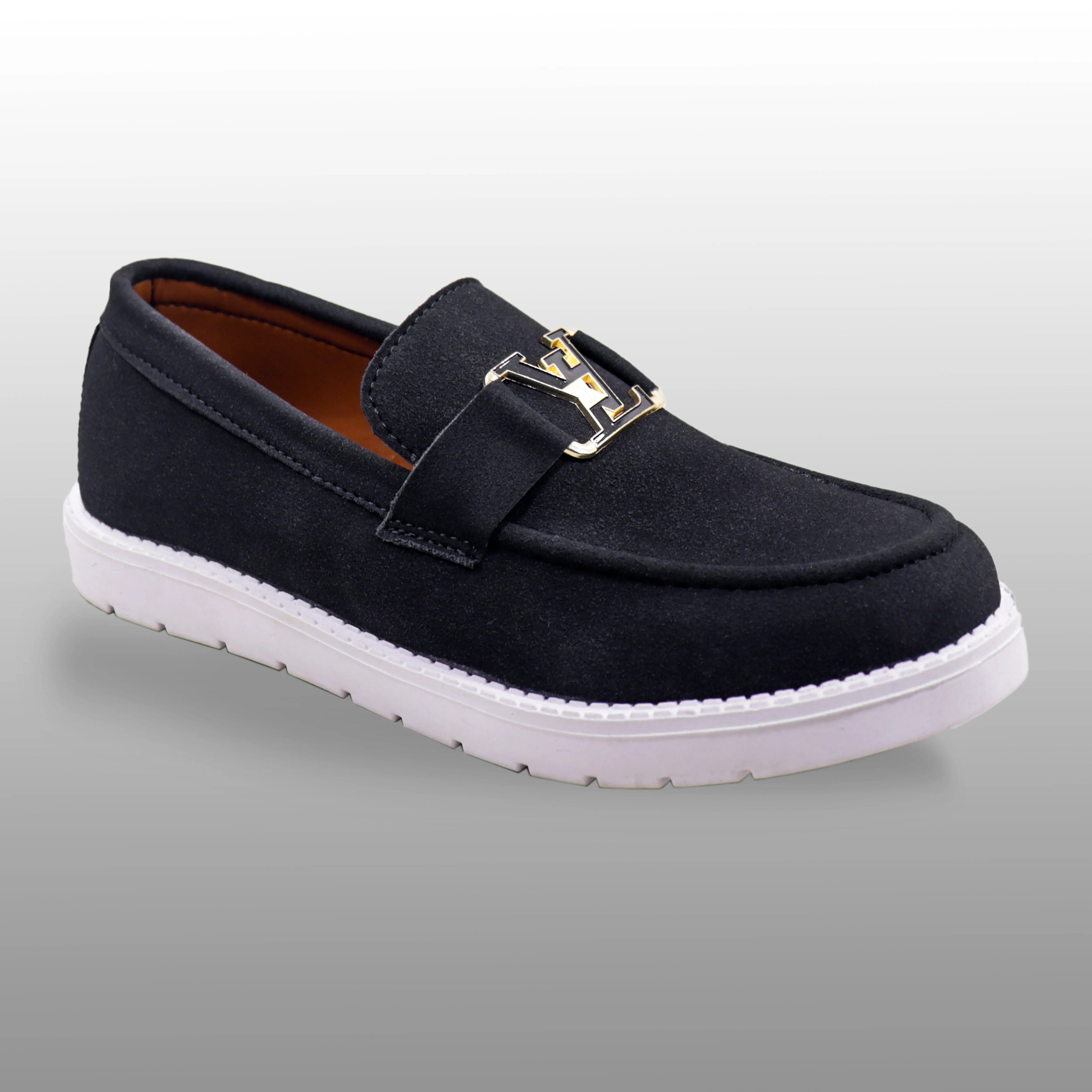 AZ Spot Men's Royal Black Suede Loafers – Premium Slip-On Party & Casual Formal Shoes