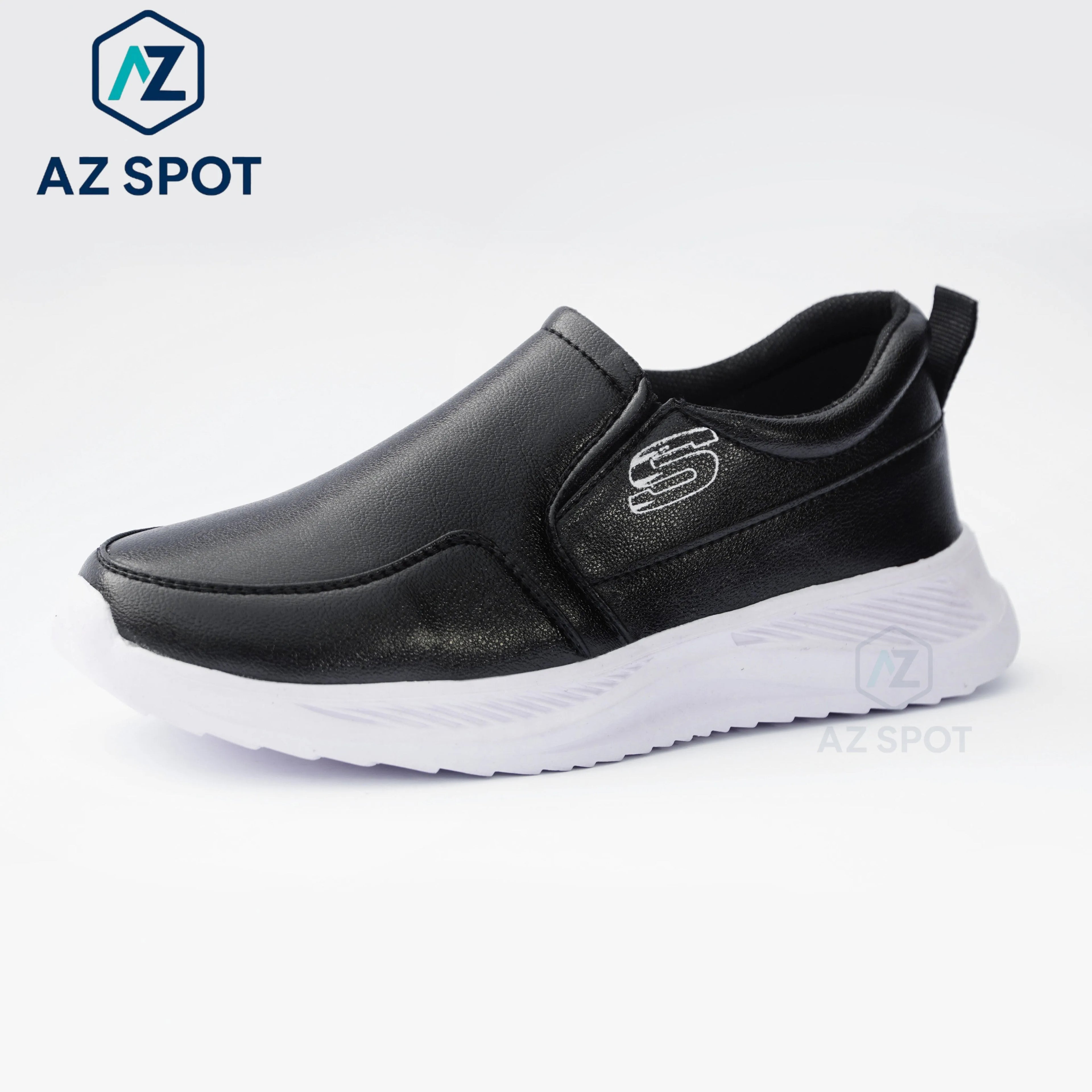 AZ Spot Men’s Black Slip-On Sneakers – Lightweight Comfortable Casual Shoes