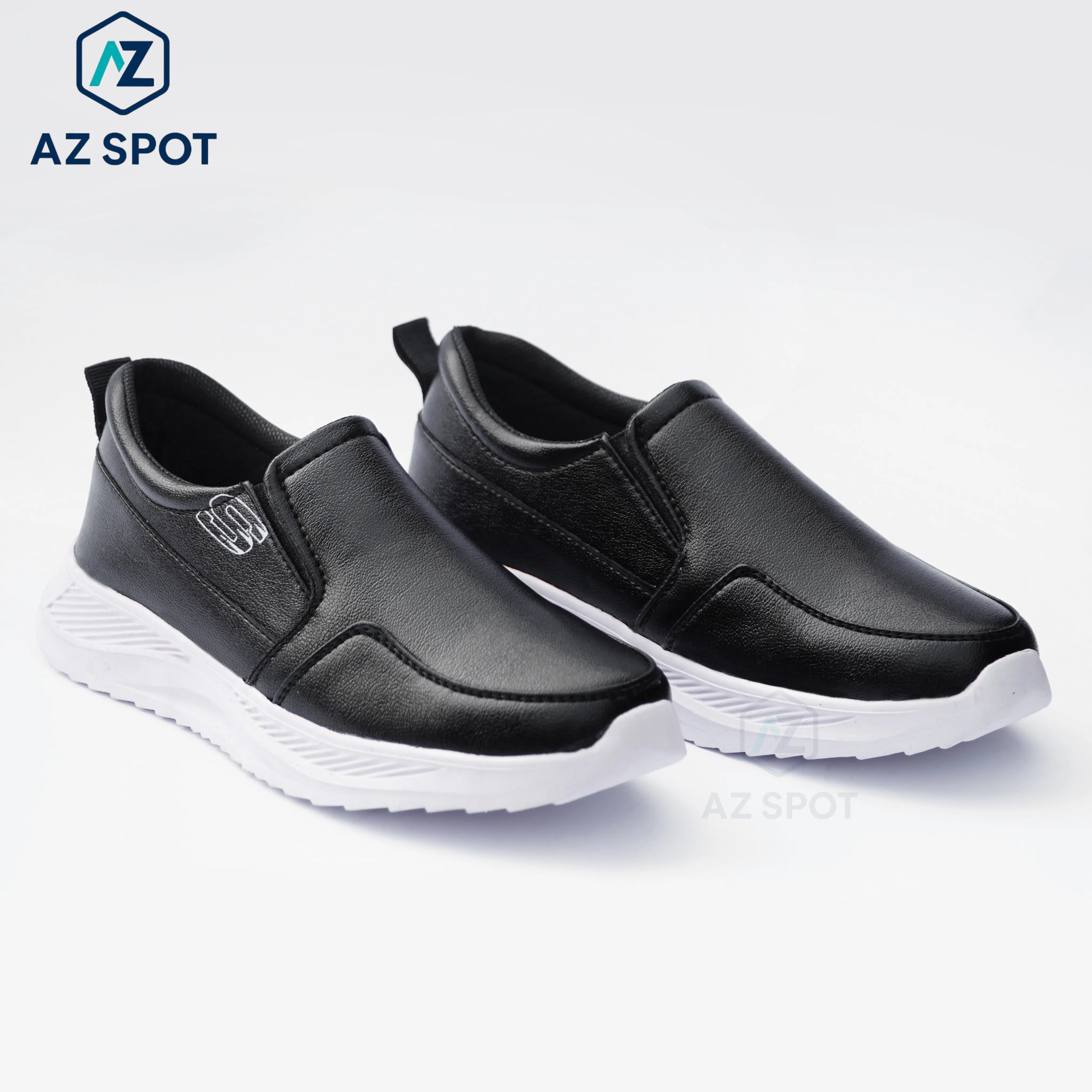 AZ Spot Men’s Black Slip-On Sneakers – Lightweight Comfortable Casual Shoes