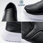 AZ Spot Men’s Black Slip-On Sneakers – Lightweight Comfortable Casual Shoes