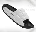 AZ Spot | Men’s Balmain Inspired Puffy Slides - Premium White & Black Comfort Sandals