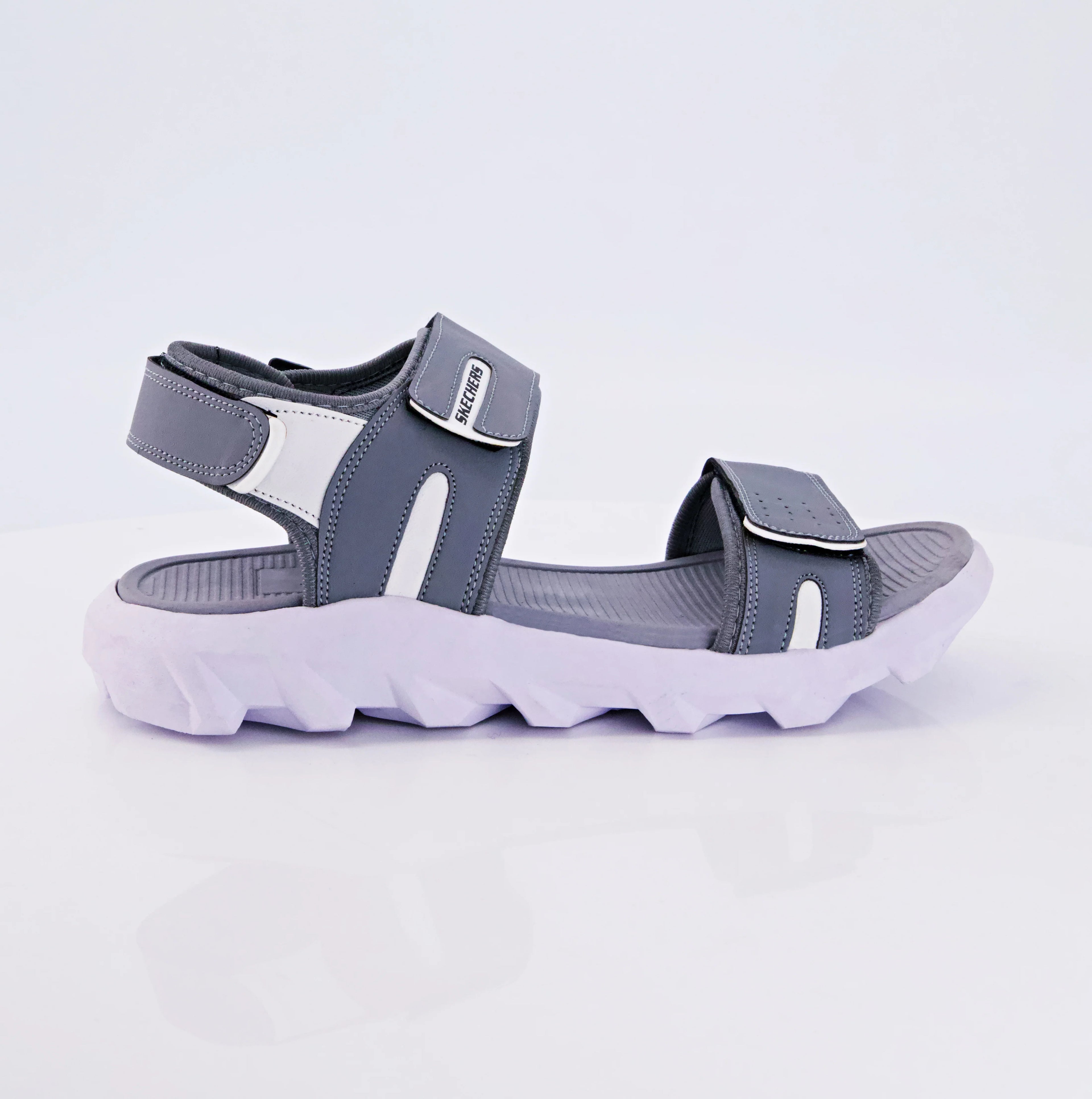 Skechers Men’s Grey Sport Sandals with Adjustable Straps | AZ Spot